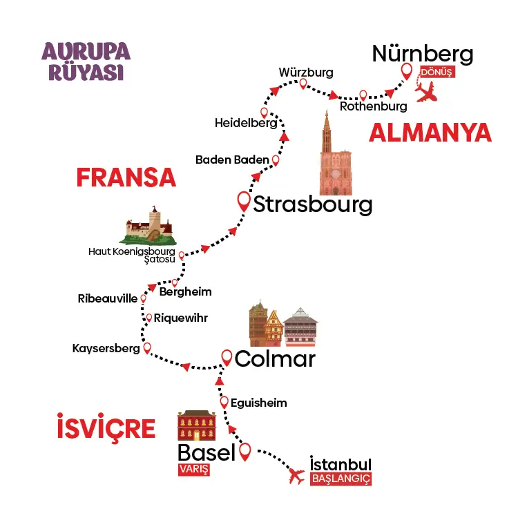 Alsace Noel Pazarları Turu